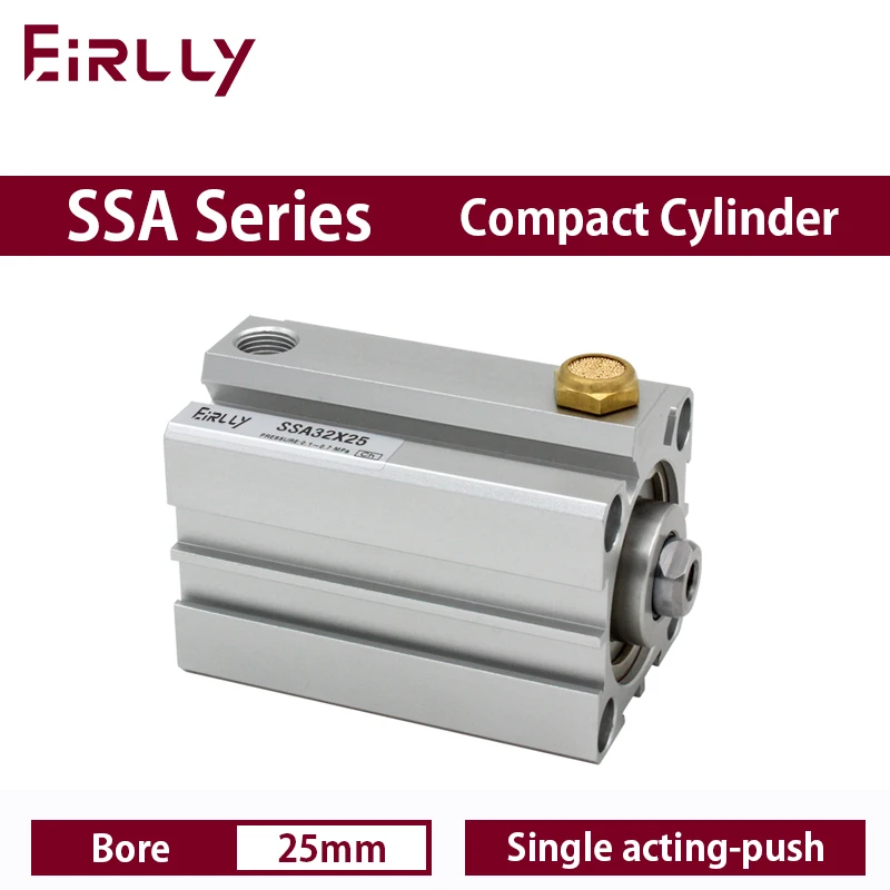 

SSA Series single acting-push type Compact cylinder bore 25 stroke 5~50mm SSA25X20-S-B SSA25X30-B SSA25X50
