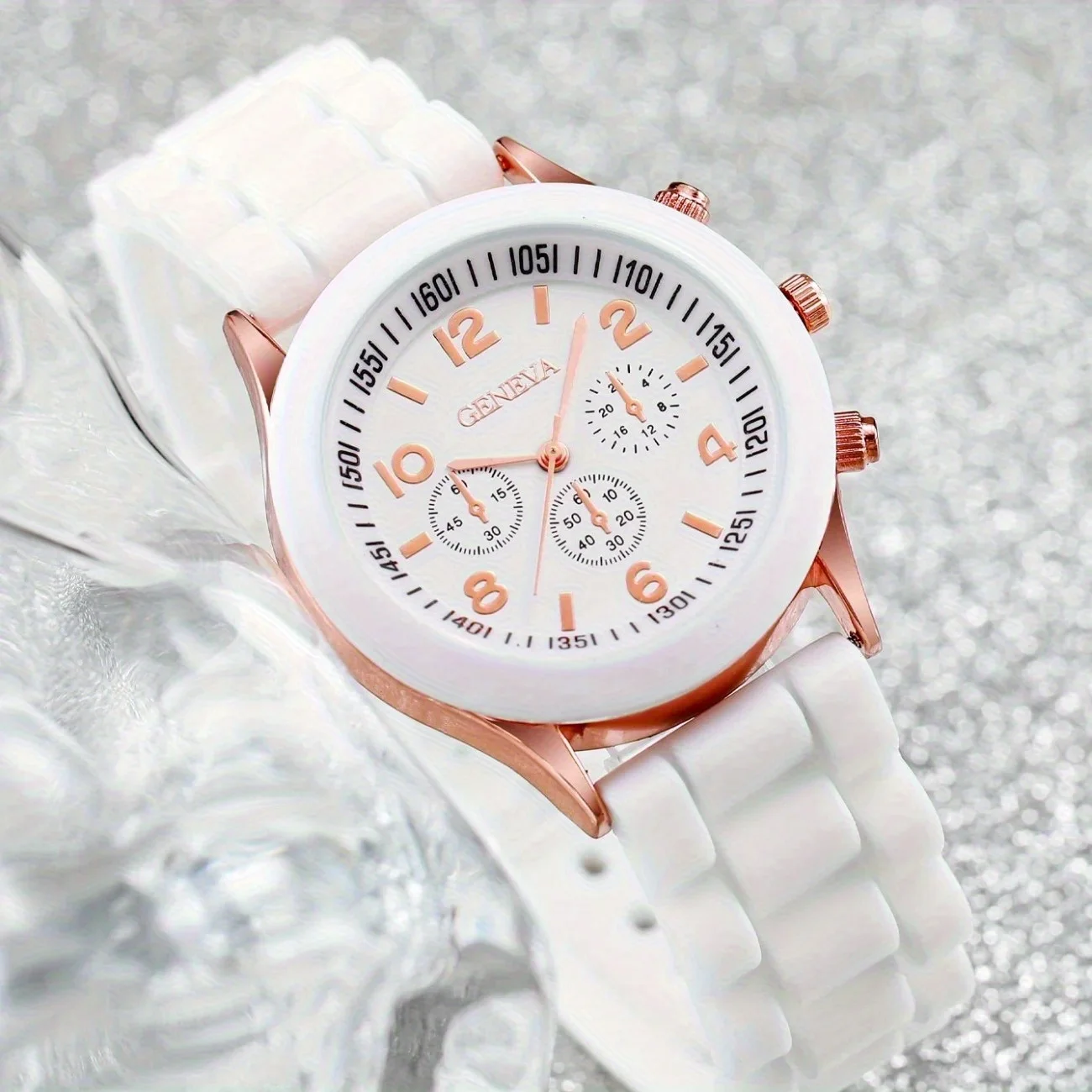 2pcs-Couple Watch Fashion Quartz Casual Silicone Strap Watch Bracelet