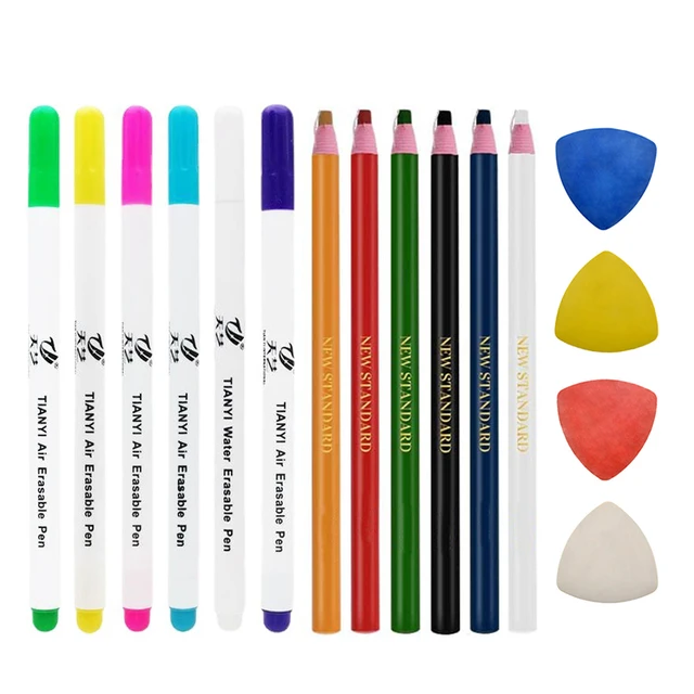 Air Erasable Pen Water Soluble Fabric Dual function Marker Pen for replace  Tailor's Chalk 3colors Sewing Tools & Accessory - AliExpress