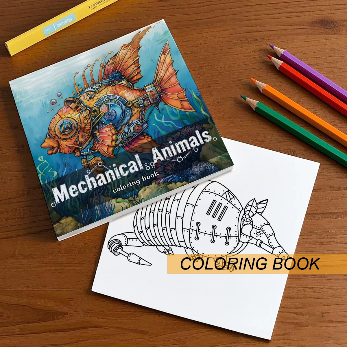 Mechanical Animals Coloring Book For Adults And Teens Featuring 24 Page Relieve Stress Kill Time Graffiti Painting Drawing Books 4
