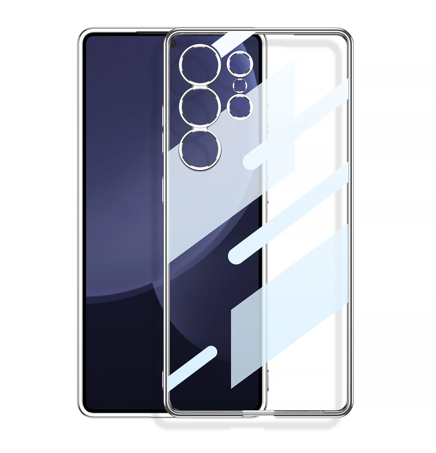 Luxury Plating Clear Silicone Case for Samsung Galaxy S25 Ultra Shockproof Soft