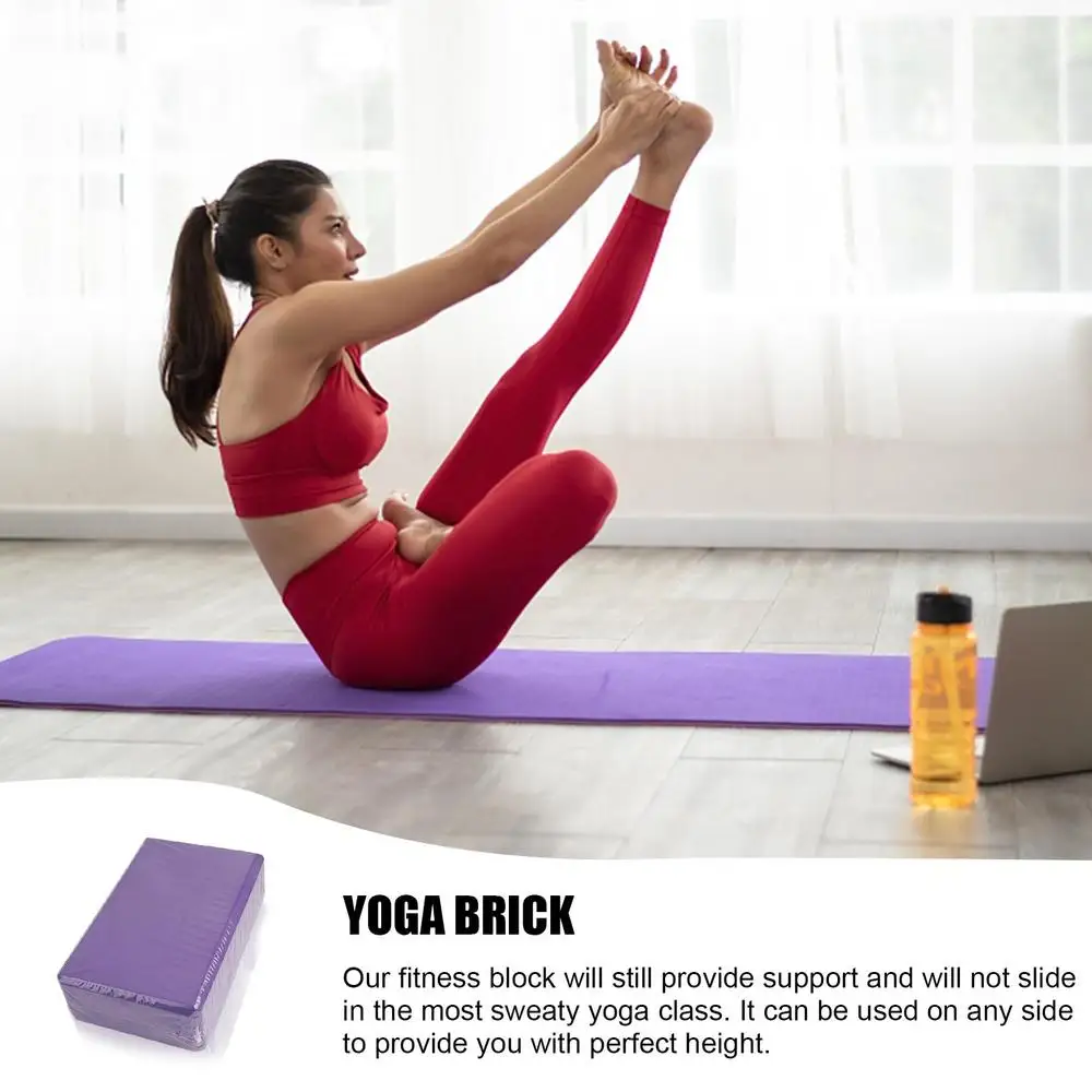 Description Picture 2 of itemYoga Blocks Soft Supportive Yoga Bricks with Non-Slip Pilates Workout Stretching Meditation Stability High-Density Brick Fitness