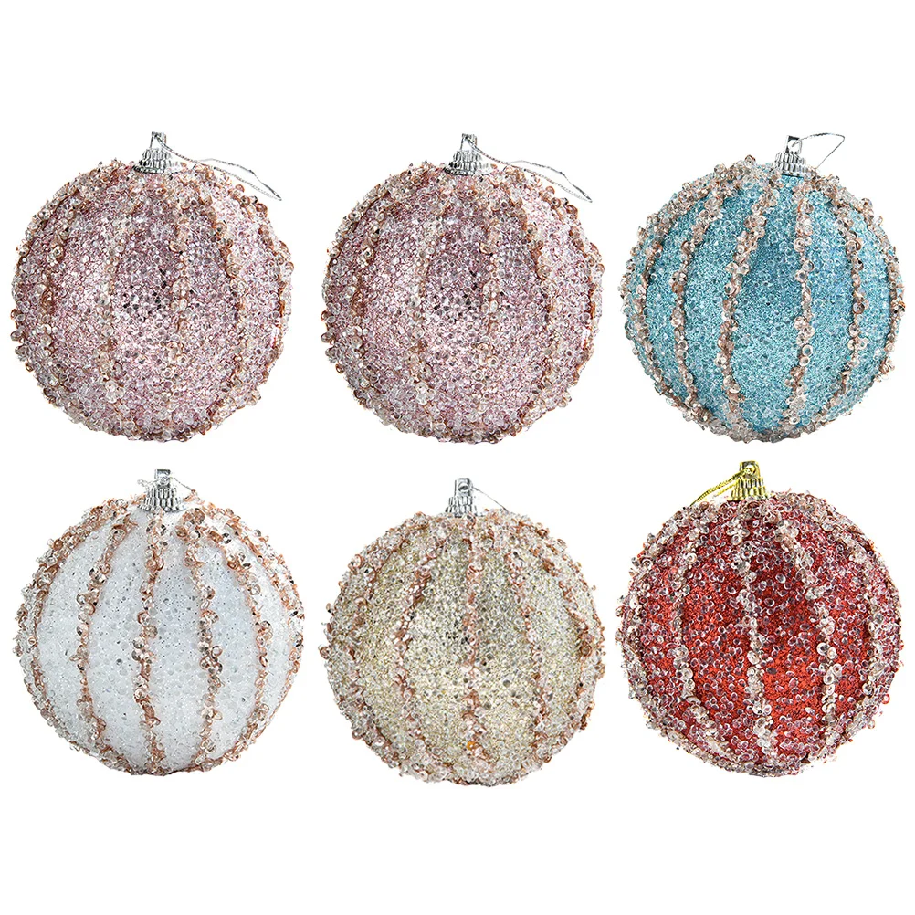 

8cm Glitter Christmas Ball Ornaments Xmas Tree Hanging Pendant New Year Party Decoration Noel Navidad Natal