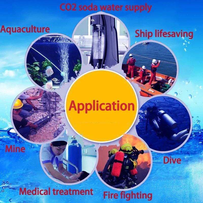High Pressure Bottle Thread M18*1.5 30PMA Tank Cylinder Diving Aquarium Plant CO2 Tank Dive Oxygen Soda Drink Gas Bottle