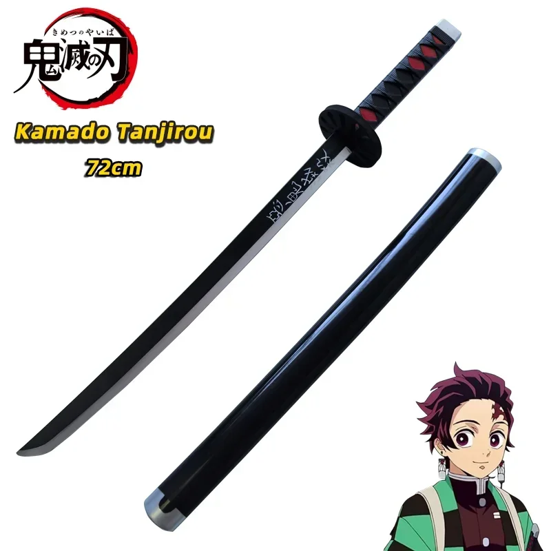 Demon Slayer Katana Original Assembled Anime Sword Cosplay Weapon Orange Rengoku Kyoujurou Agatsuma Zenitsu Swords 72cm 2