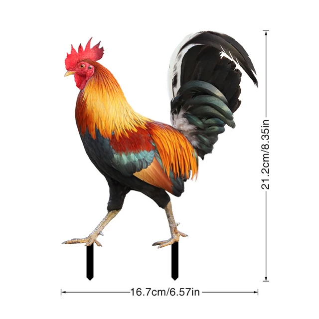 Kerti Kakas Szobrok Vízálló Csirke Szobor Dekorációk Akril Farm Teraszos Gyep Hátsó Udvarához - Image 6
