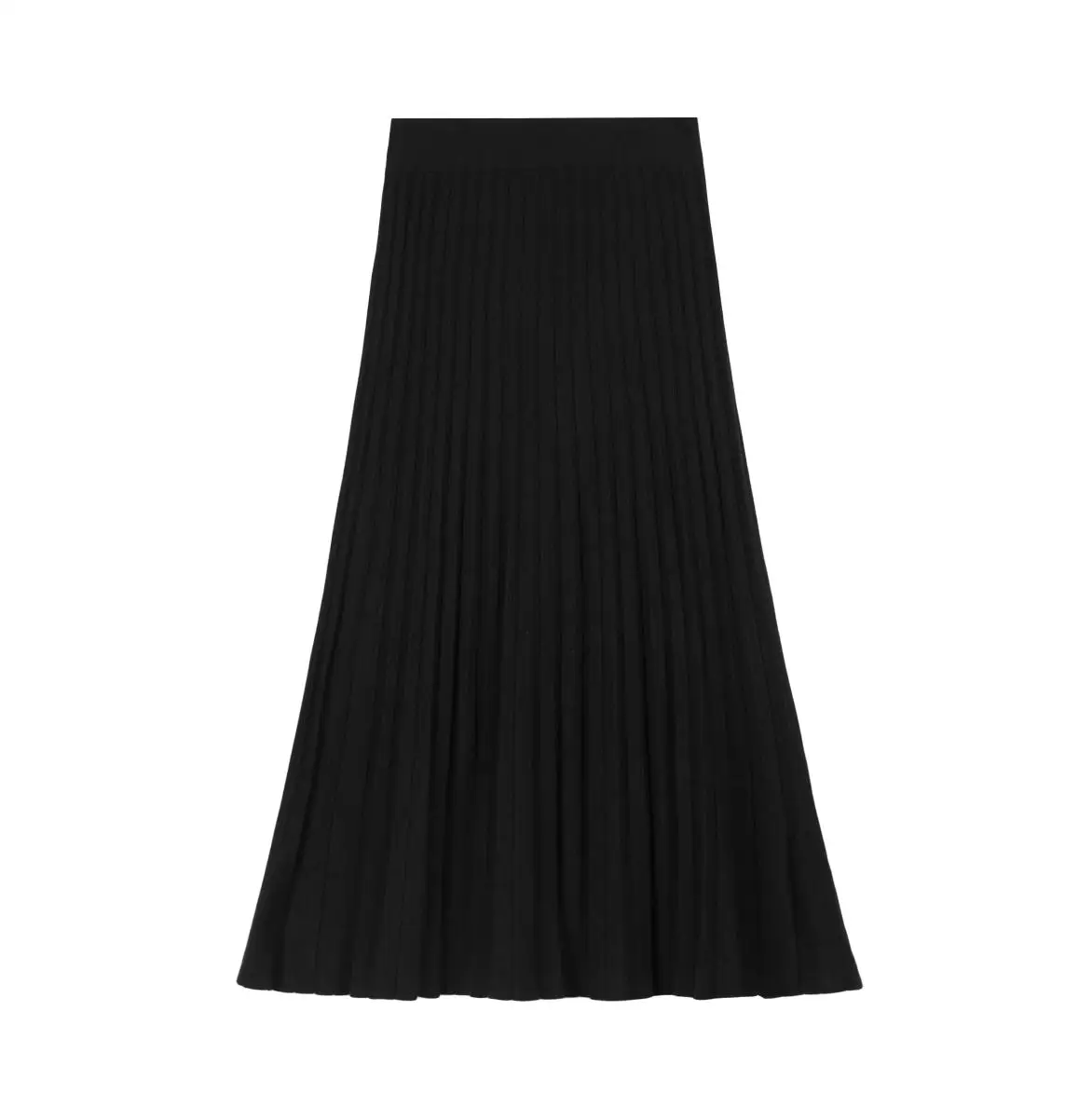 Winter Plus Size Pregnant Women Knitting Pleated Skirts High Waist Large Hem Maternity Belly Skirt Pregnancy Empired Skirts