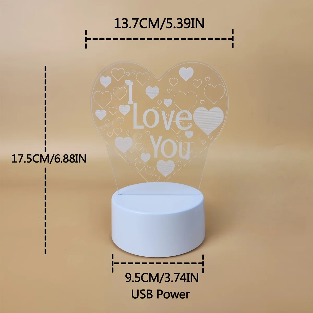 Touch-controlled 3D illusion lamp showing multiple color options for bedroom decor.