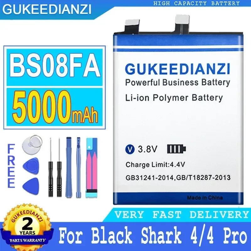 

GUKEEDIANZI-сменный аккумулятор BS08FA, 5000 мАч для Black Shark 4, 4 Pro, Shark4, Мобильный телефон батареи, бесплатные инструменты