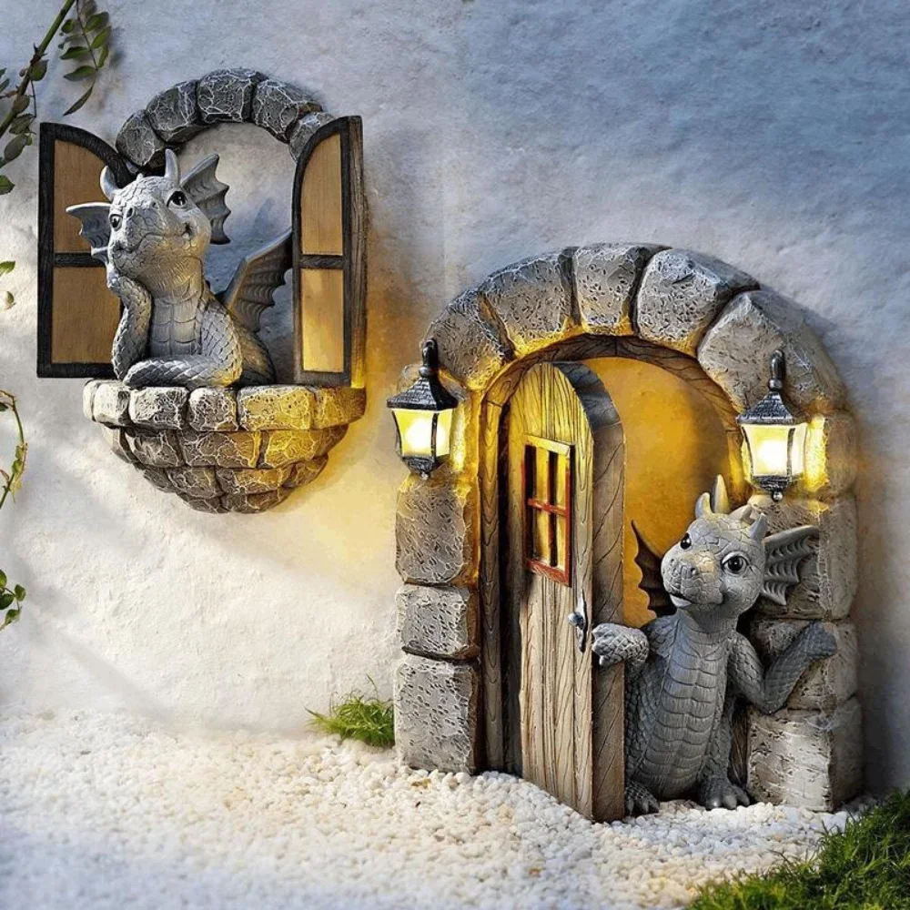 

Dinosaur Model Resin Figure Cute Mini Household Pendant Outdoor Garden Crafts Decoration Gift Toys Home Decor Figurines Supply