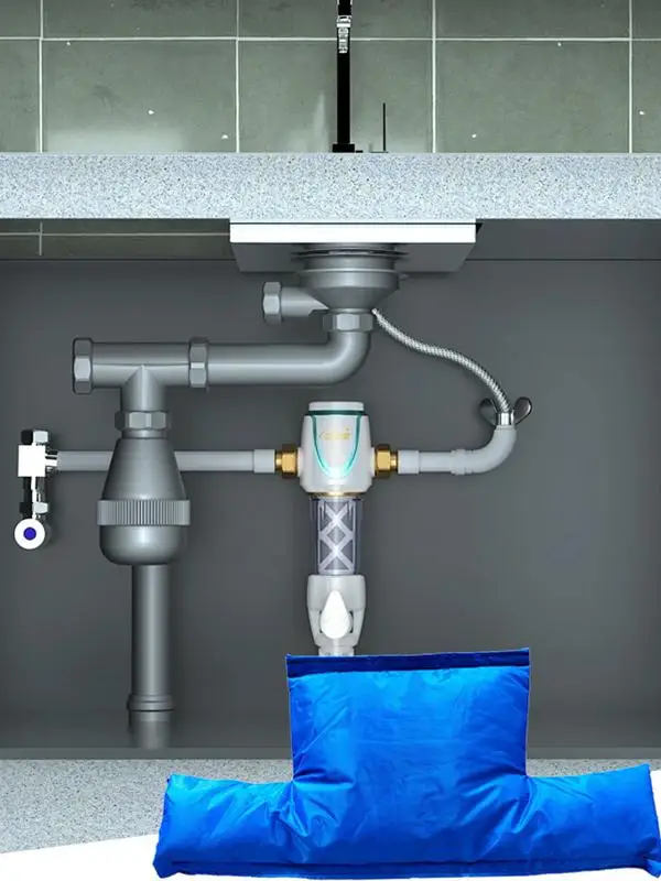 Isolatiehoes voor watermeter - 57 cm watermeterhoes, Oxford doek klep