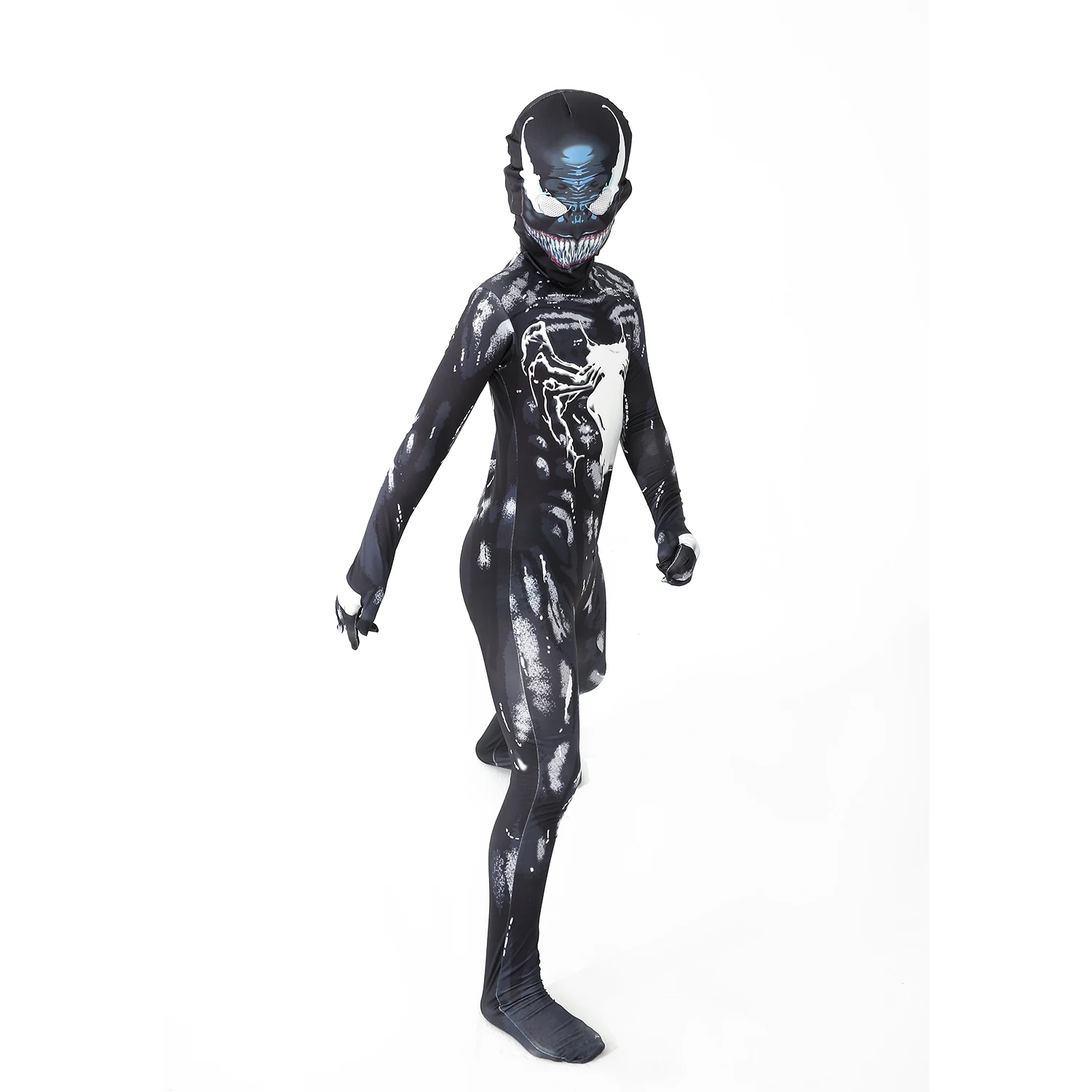 New Venom Costume Kids Suit Jumpsuit Boys Symbiote Spiderman