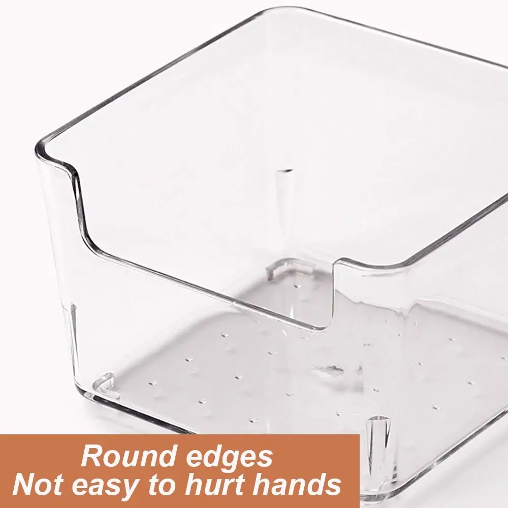 1PC Simple Transparent Note Storage Box Acrylic Waterproof Drawer Separate Storage Container Stationery Desktop Organizer