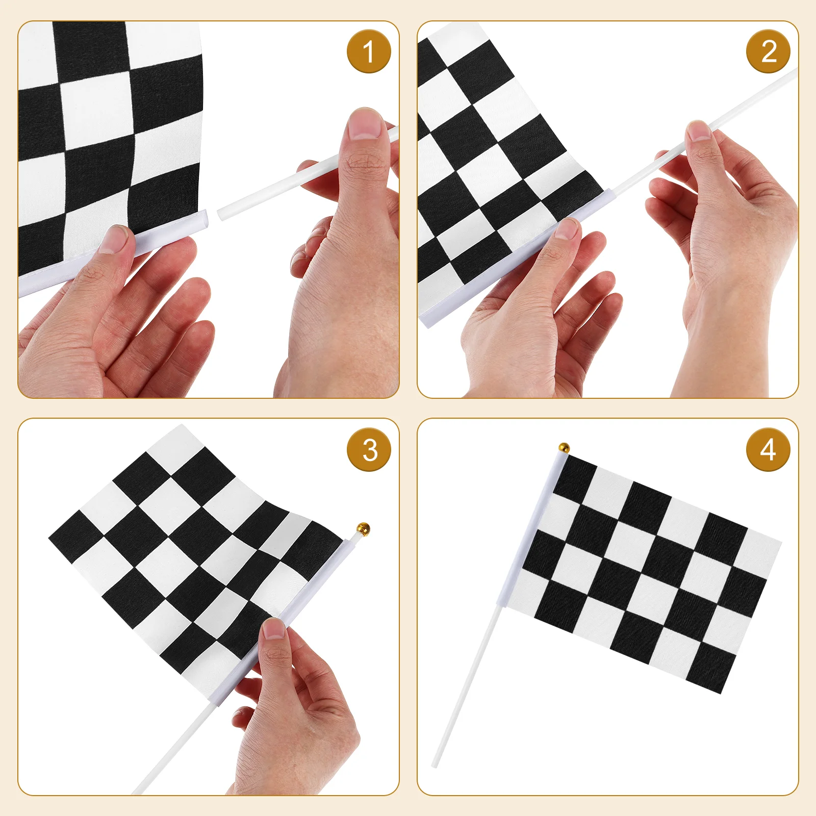 Рисунок 4 - Флаги в клетку с украшением