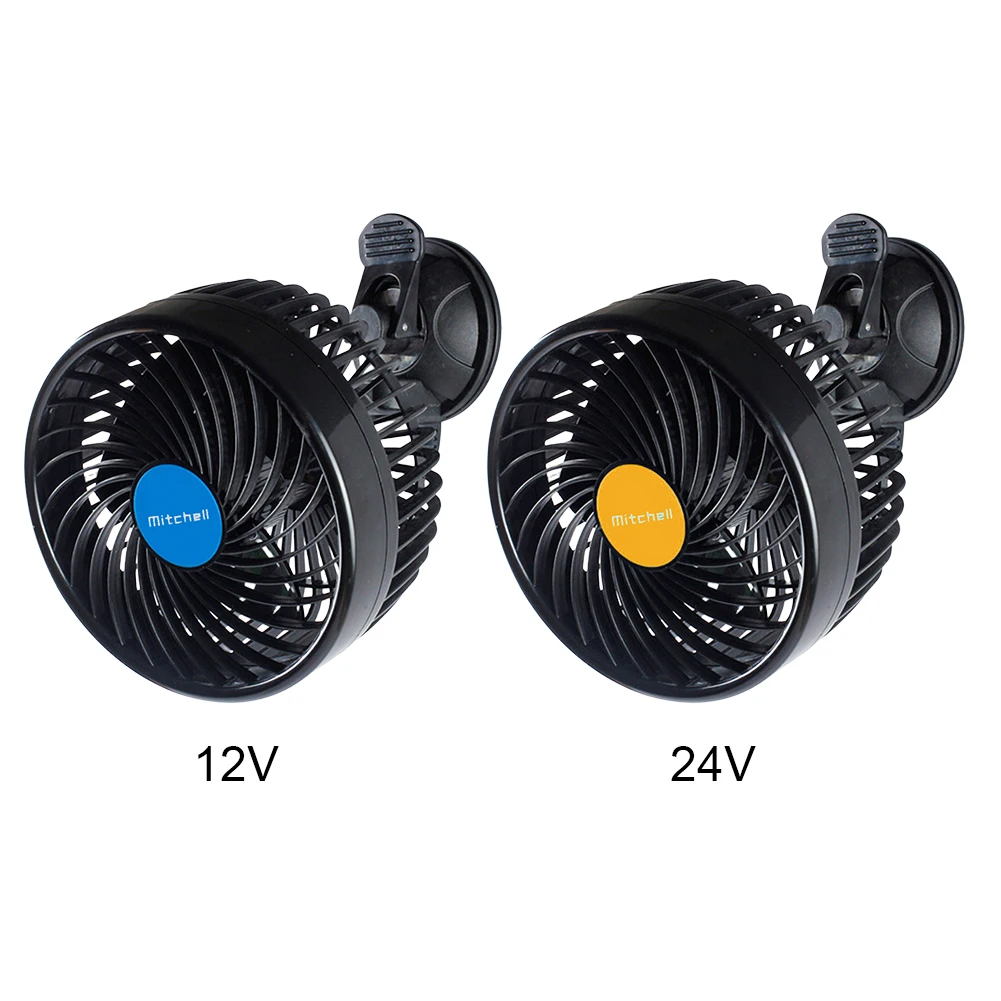 12/24V Car Cooling Fan Strong Wind Air Circulator Fan Sucker Electric Car Circulator Mini Car Fan Cooler for Auto Truck Off-Road