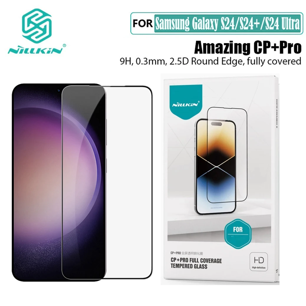 

For Samsung S24 Ultra Tempered Glass NILLKIN Full Coverage Amazing CP+Pro Anti-Explosion Screen Protector For Samsung S24/S24+