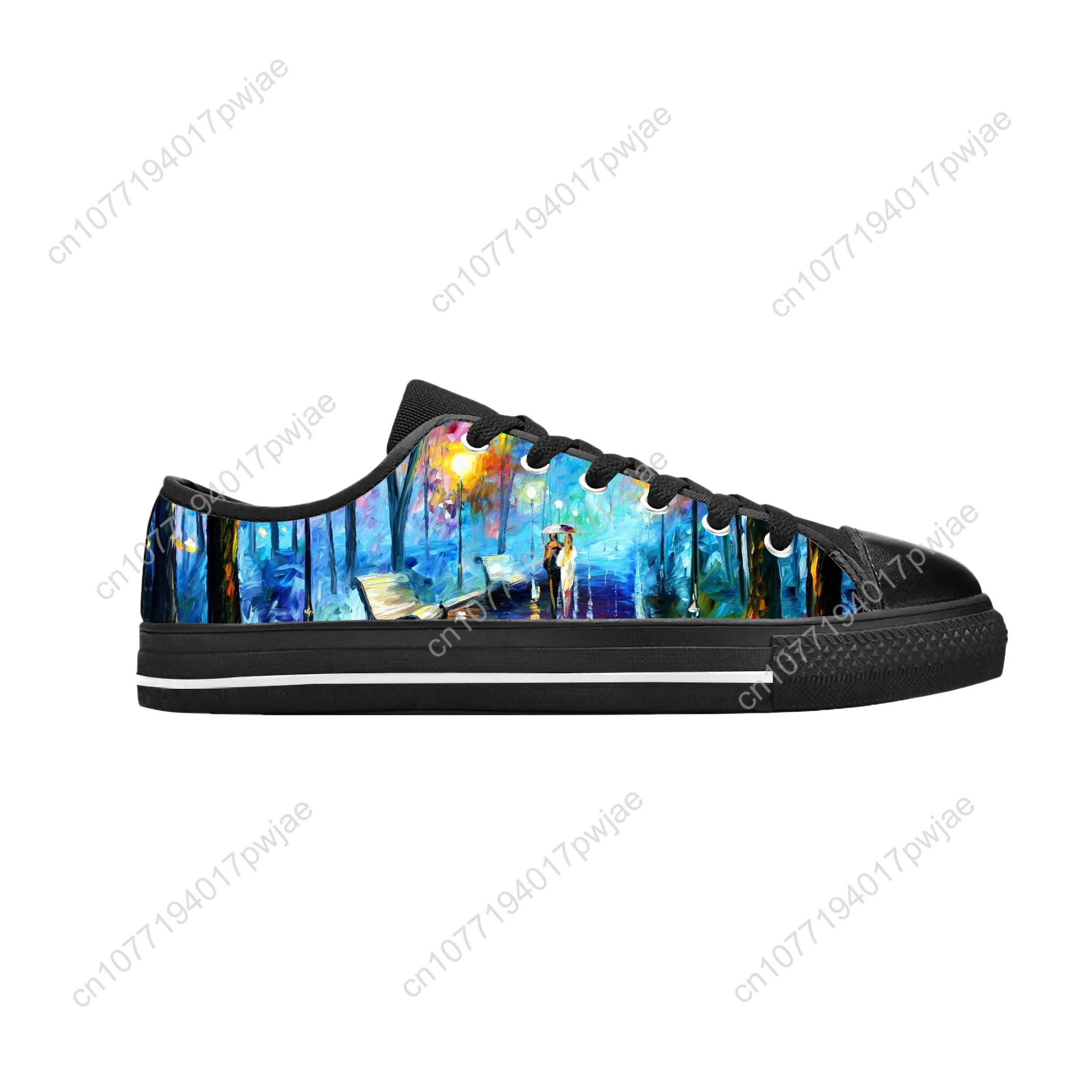 Vincent Van Gogh Oil Painting Pattern Art Fashion Casual Cloth Shoes Low Top Comfortable Breathable 3D Print Men Women Sneakers