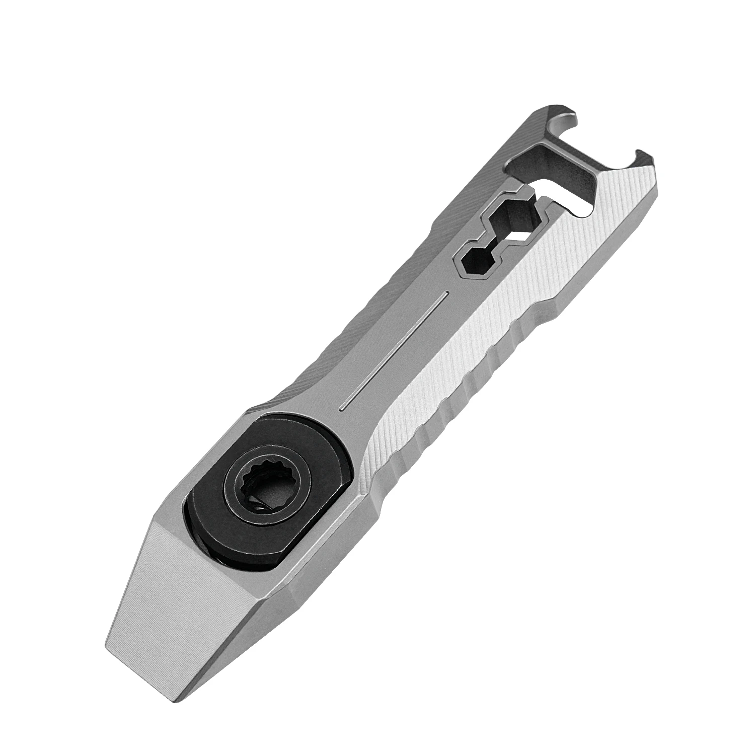 Unibody 티타늄 합금 프라이 바 숨겨진 드라이버 조정 가능한 렌치가 있는 다기능 EDC 도구