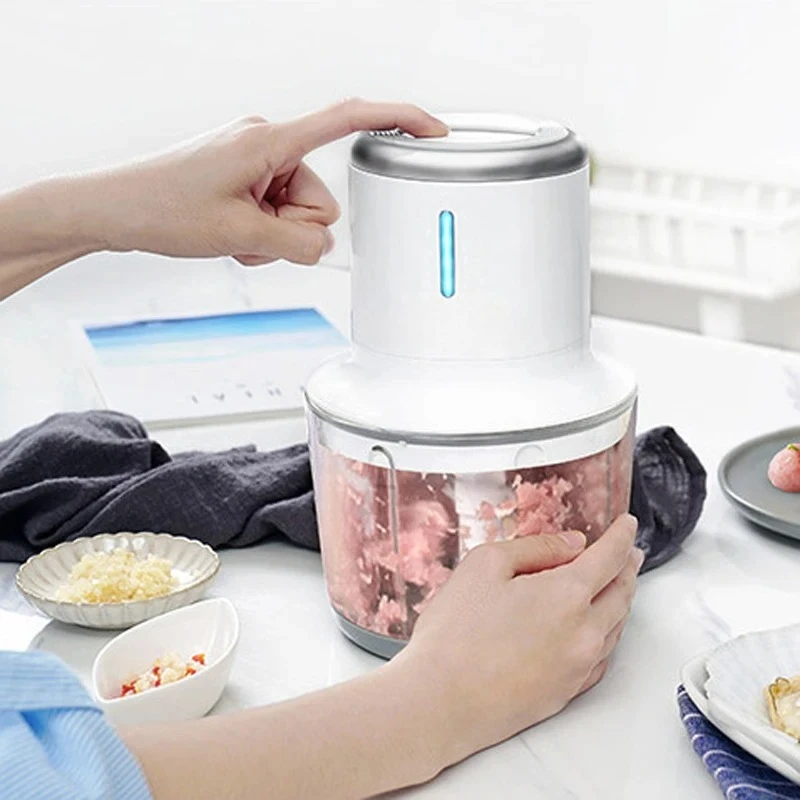 200W 무선 다기능 푸드 프로세서, 고기 분쇄기 및 마늘 슬라이서 필러