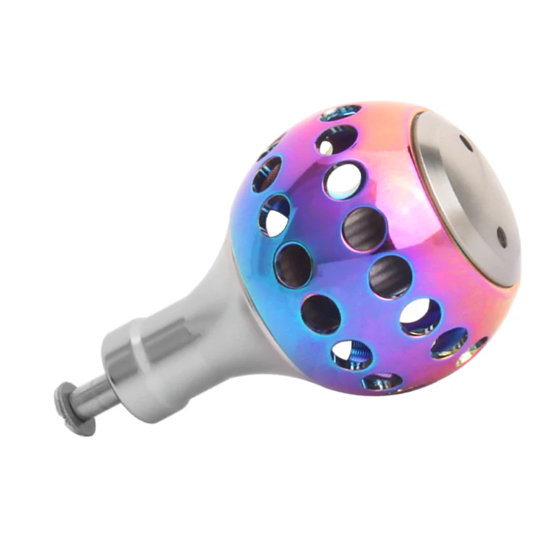 

RUKE New Design Machined Metal Rainbow Fishing Reel Handle Knobs Bait Casting Spinning Reels Fishing Tackle Accessory