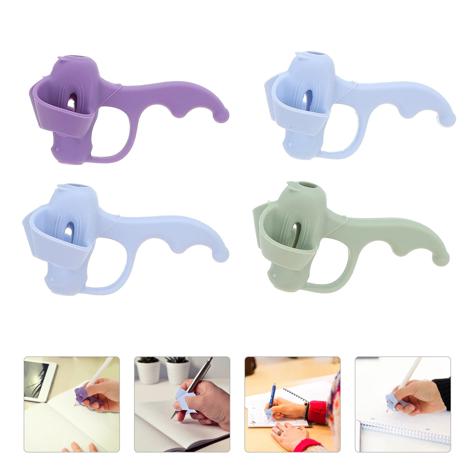 

4pcs Kids Writing Posture Correctors Writing Trainers Supple Pencil Gripers
