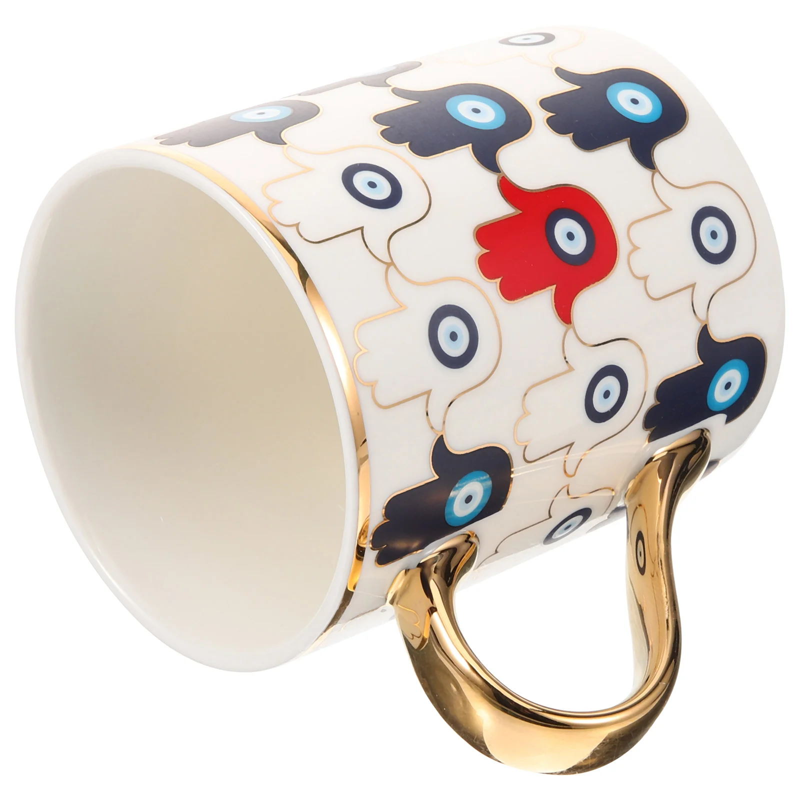 

Turkish Eye Tea Cup Ceramic Coffee Cup with Handle for Home Office Dorm