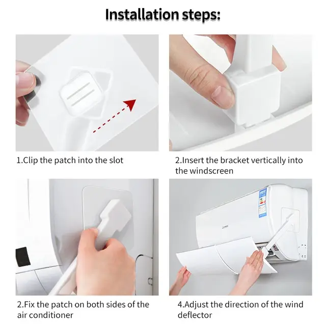 에어컨 바람 방패 유아 반대로 직접 부는 조정 가능한 바람 가이드 커버 출구 배플 먼지 커버