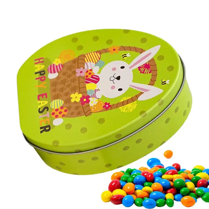 

Easter Box Tinplate Easter Candy Cookie Box Vintage Creative Cute Easter Tin Box Tinplate Storage Case Easter Party Supplies