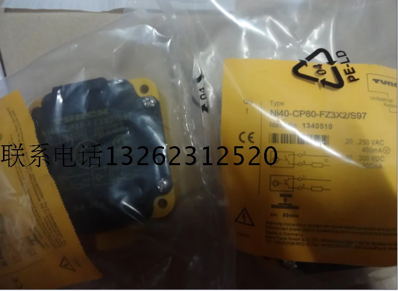 

NI40-CP80-FZ3X2/S97 новый высококачественный высокотемпературный датчик приближения