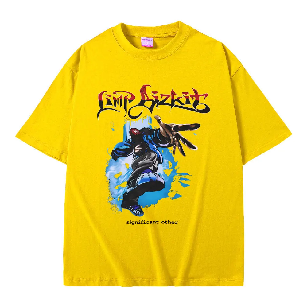 LIMP BIZKIT イエローTシャツ Rock Band Limp Bizkit Significant Other Print T-shirt Men