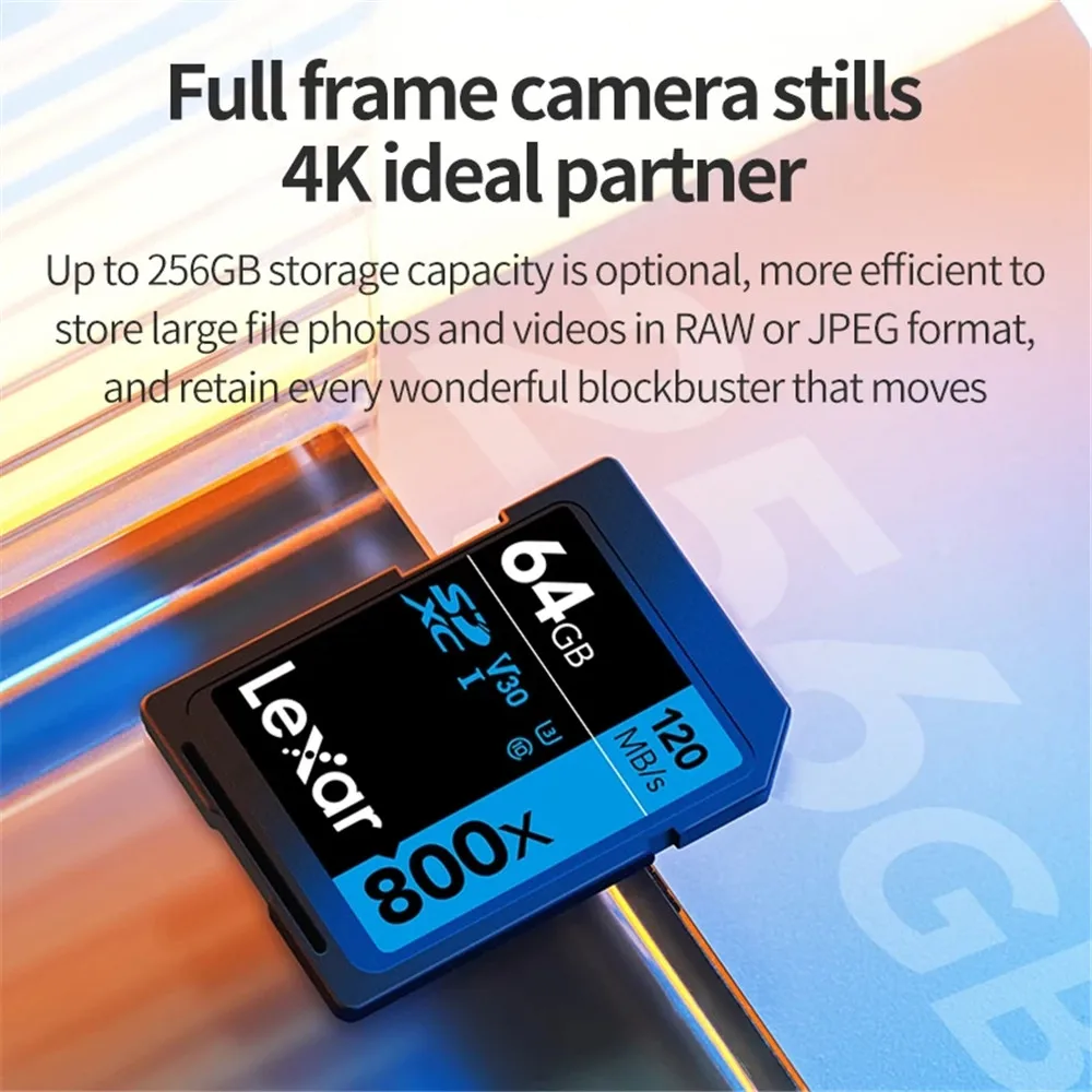 Lexar  SD ī, 3D 4K  ī޶ ÷ ޸ ī, 2000X V90 U3 C10 1667X V60 SDXC 1066X V30 UHS-II, 800X V10