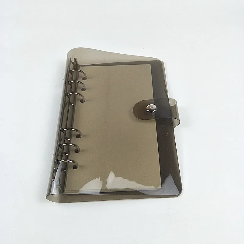 1PC Popular Transparent Black A5 A6 A7 Plastic Binder PVC Multifunctional Handbook Schedule Office Supplies File Organizer file folder,file holder,document storage bag