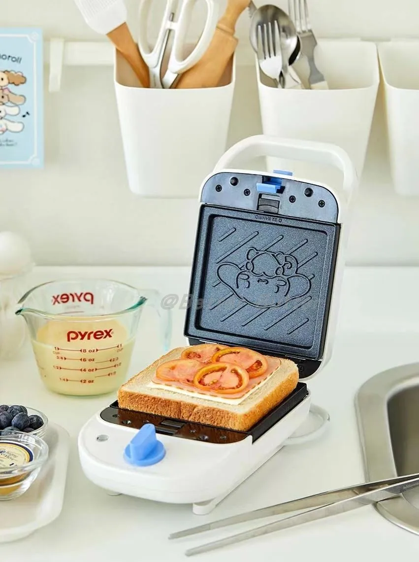 Kawaii Sanrios Cinnamoroll Electric Sandwich Makers Anime Dog Waffle Maker  Multifunction Breakfast Maker Household Appliances