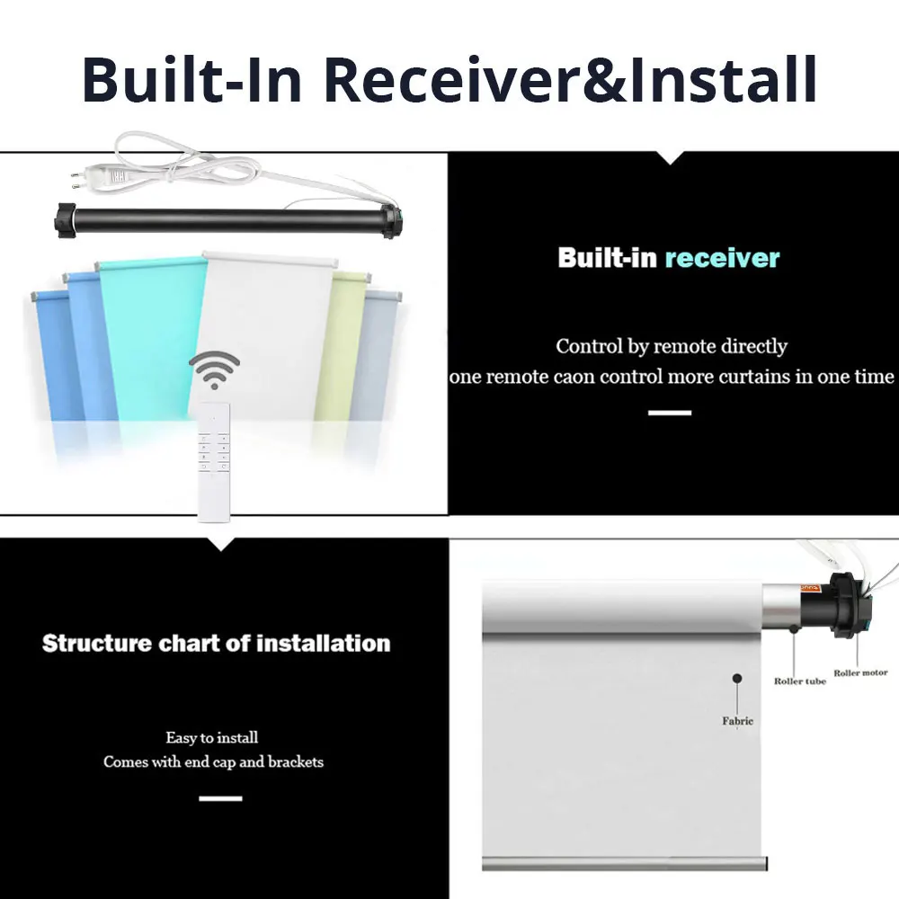 Smart Blind Motor Zemismart Tuya Zigbee Roller Shade Motor 38mm Tube Electric Engine Shutter Rod Alexa Google Home Voice Control Smartthings