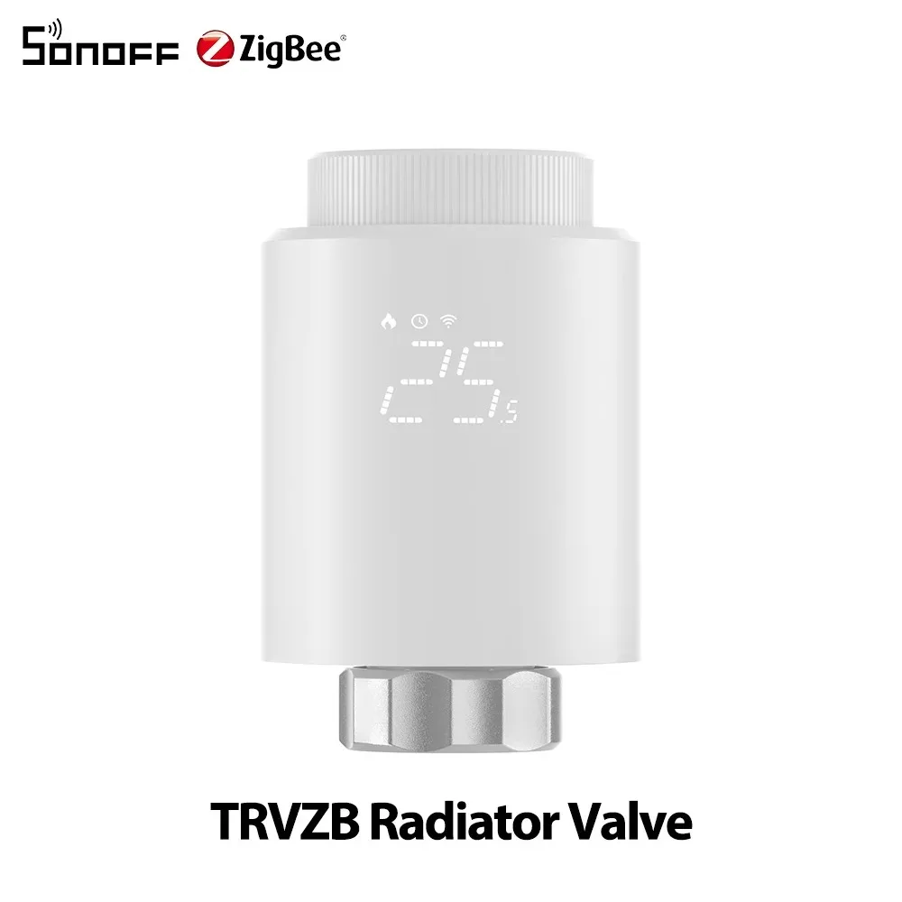 Sonoff TRVZB Zigbee 3.0 Radiator Thermostat Valve Temperature Controller for Smart Home Heating and Climate Automation System