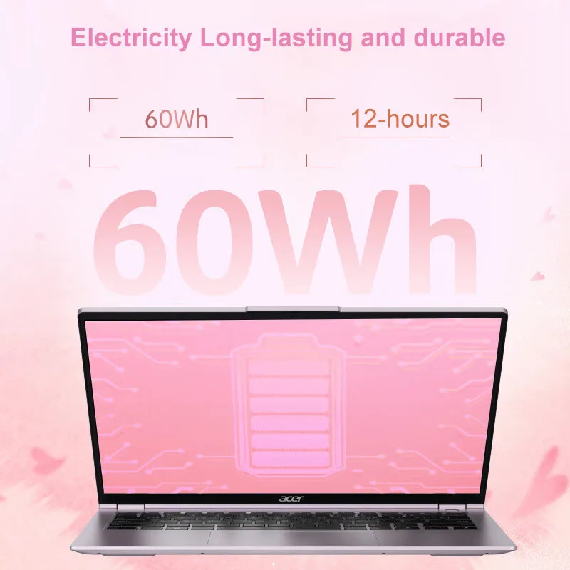 2024 Acer Extraordinary Go Princess Laptop 14 Inch 2.8K 120Hz IPS Screen Netbook i5-13420H 16GB 1TB Notebook With Intel lris Xe 5