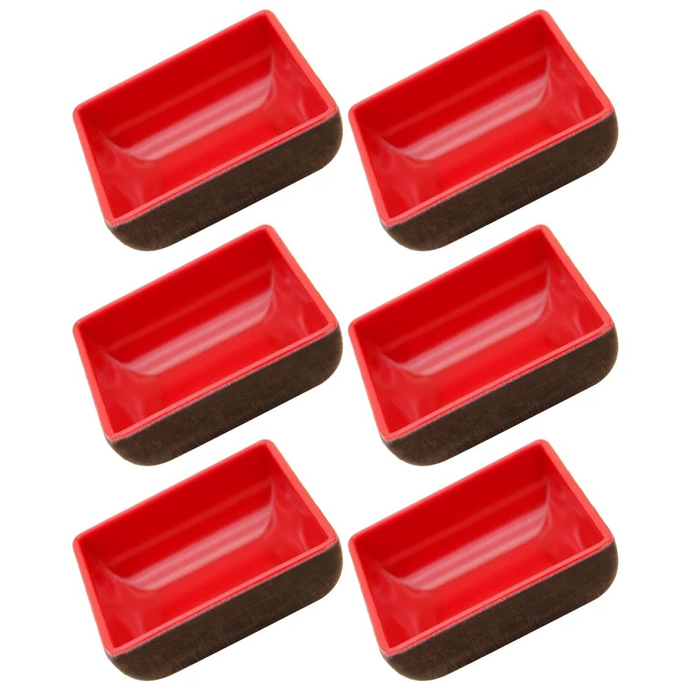 6 Pcs Vinegar Dish Seasoning Dipping Bowls Japanese-style Melamine Sauce Plate Simple Spice Serving Plates