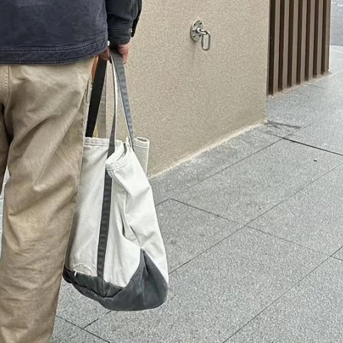 バッグ VISVIM JUNEAU TOTE CANVAS 24SS Visvsvim Juneau Tote Canvas Handbag 24SS Faionable Canvas