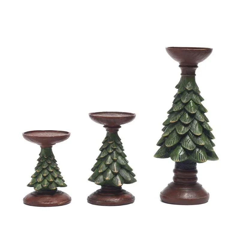 Christmas Tree Candle Holder Candlestick Household Decorations Festive Atmosphere Desktop Decoration Xmas Christmas Tree Decor