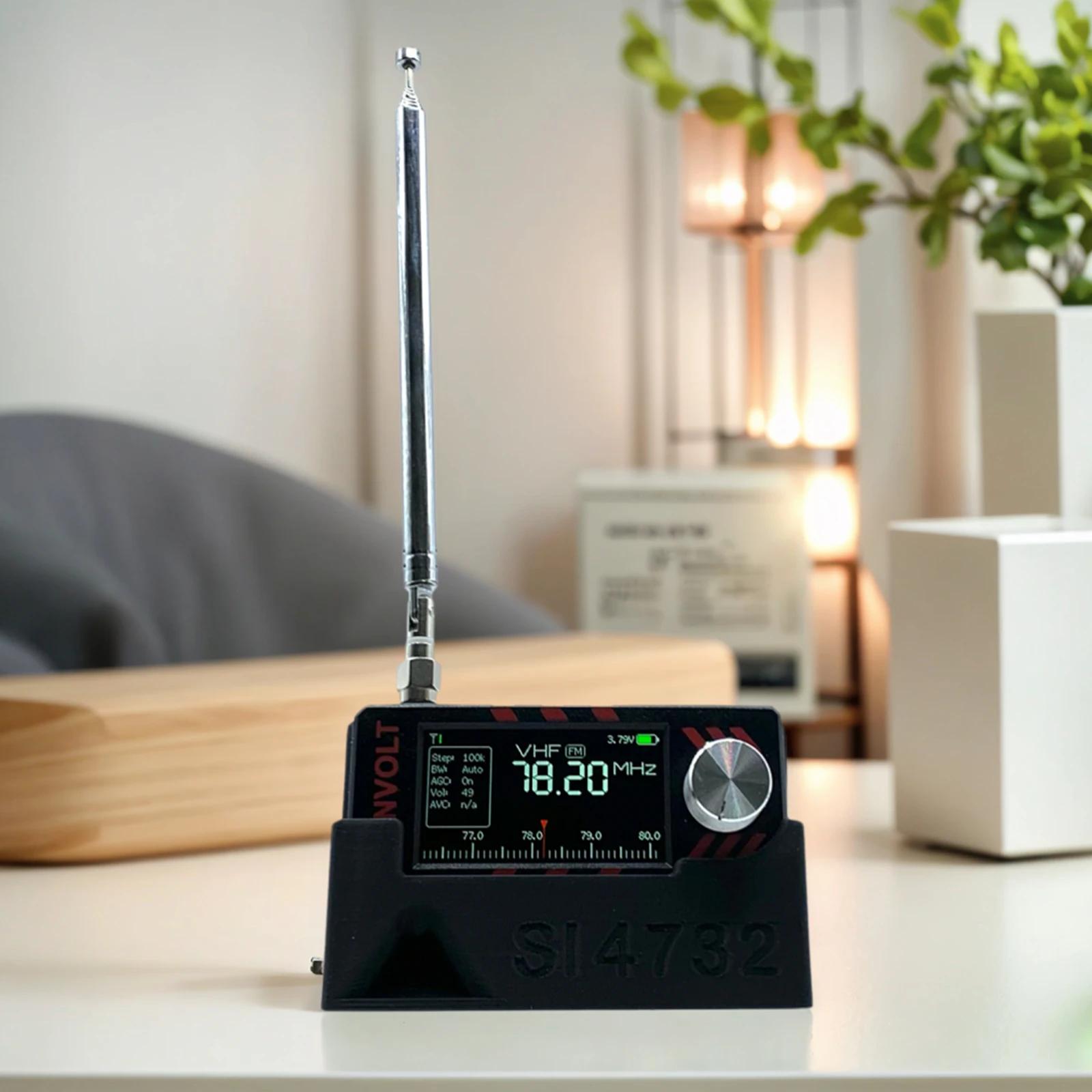 For ATS MINI SI4732 DSP Radio Receiver Case with Built-In Sound Guide Groove Convenient Radio Stand 3D Print Radio Storage Case