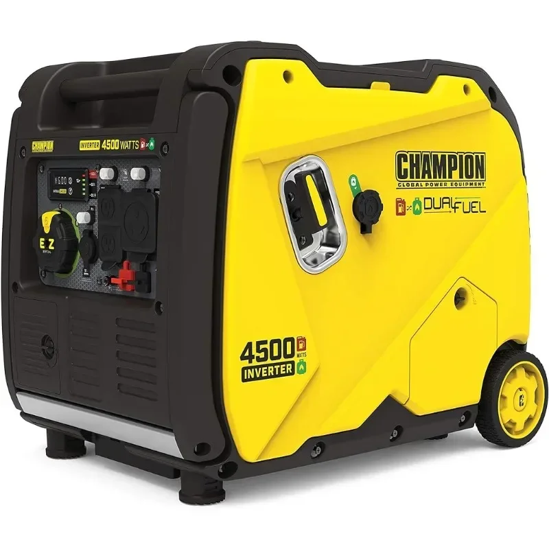 

NDual Fuel RV Ready Portable Inverter Generator, Electric Start Champion Power Equipment 200988 4500-Watt | USA | NEW