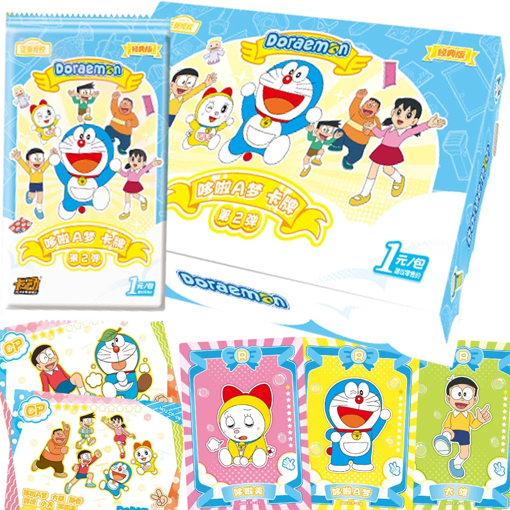 Original Anime Doraemon Collection Card Nobi Nobita Robot Cat Intimate Character Classics Joy Combination Card Kid Favorite Gift