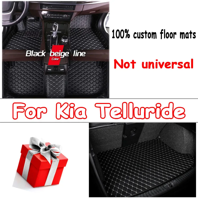 

Car Floor Mats For Kia Telluride ON 2020~2023 7seat Waterproof Protective Pad Carpete Automotivo Car Mats Floor Car Accessories