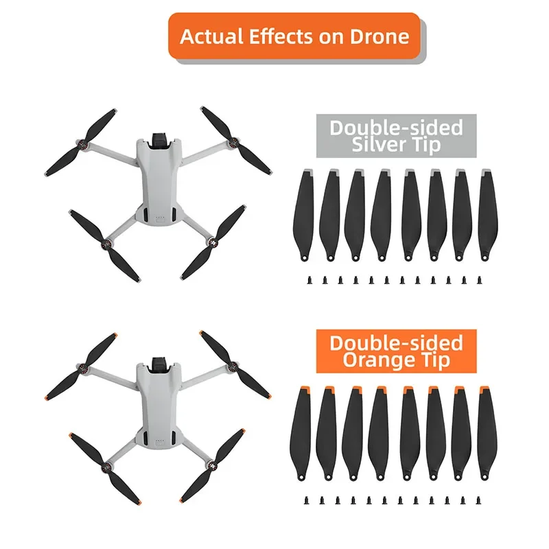 Drone Propellers 8Pcs 6030F Propeller Replacement For DJI Mini 3 Low Noise Quick Release Wing Fans Spare Parts