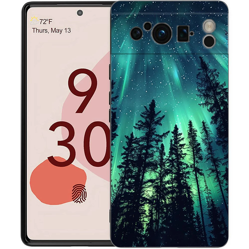 Stunning Northern Lights Soft Shockproof Black Phone Case - TPU Shell