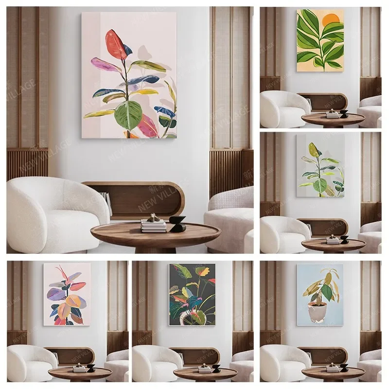 

Осенние плакаты с листьями для стен, домашняя эстетика, гостиная, декоративные картины, картины, скандинавский интерьер, холст с растениями в стиле бохо