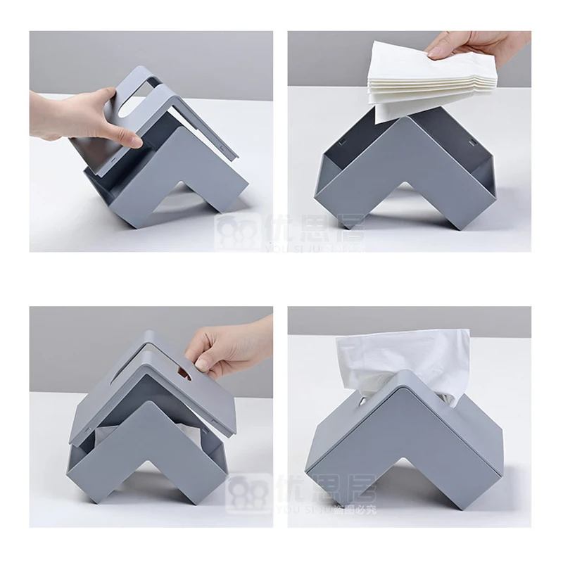 Creative Nordic tissue box home office corner tray simple desktop paper towel storage box WF807452 tissue dispenser tissue box napkin holder