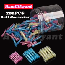 

200PCS Heat Shrink Butt Connectors Waterproof Seal Electrical Wire Connector Insulated Crimp Terminals AWG 22-10 Assortment Kit