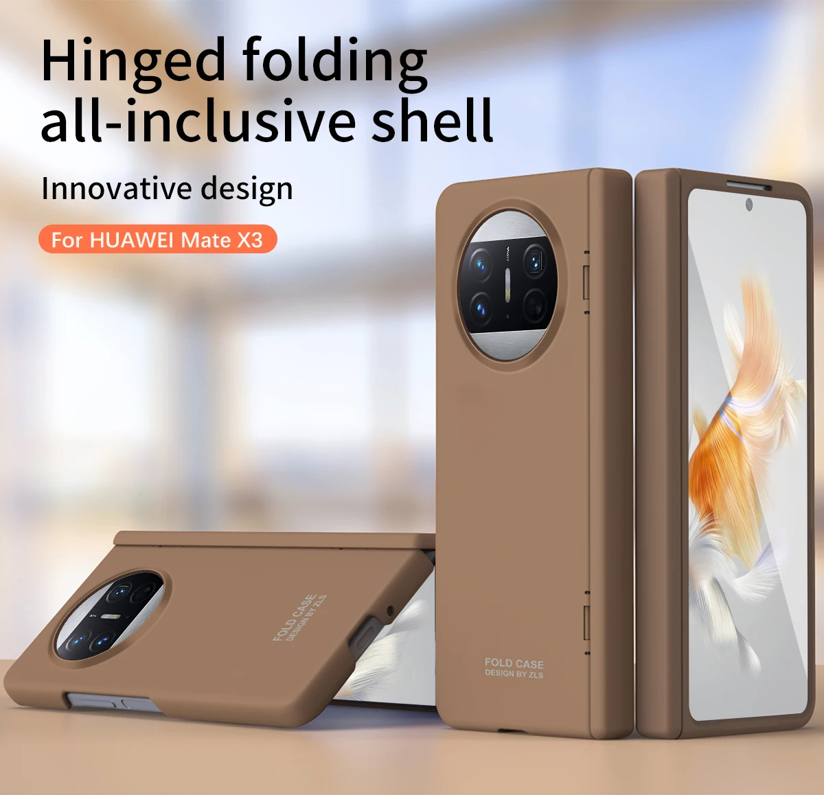 For Huawei Mate X3 Case Matte With Tempered Film Skin-Friendly Magnetic Folding All-inclusive Hinge Protection Hard Back Cover