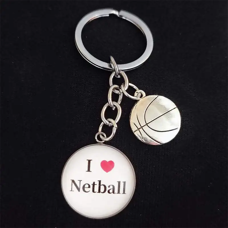 Unique Keychain I Love Volleyball Tennis Netball Keyring Sports